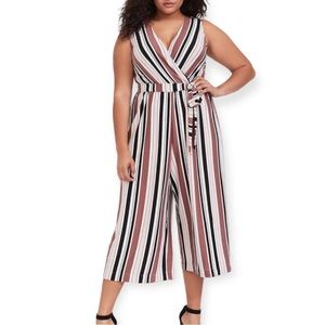 Torrid Textured Knit Culotte Sleeveless Jumpsuit Size 0 or Large/12